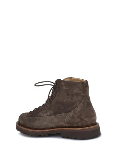 Brunello Cucinelli Suede Lace-up Ankle Boots