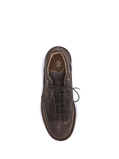 Brunello Cucinelli Suede Lace-up Ankle Boots