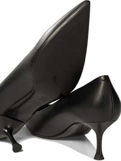 Sergio Levantesi Ella Pointed-toe Leather Pumps In Black