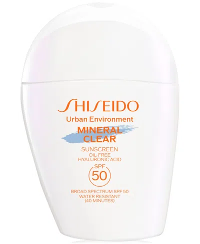 Shiseido Urban Environment Mineral Clear Sunscreen Spf 50 In Transparent