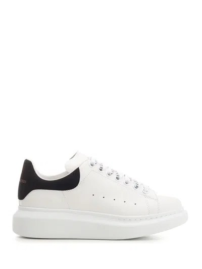 Alexander Mcqueen Oversize Sneakers In White And Beige Calf Leather In White