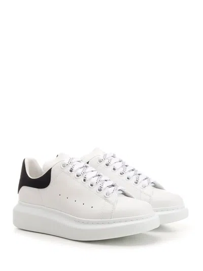 Alexander Mcqueen Oversize Sneakers In White And Beige Calf Leather In White