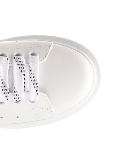 Alexander Mcqueen Oversize Sneakers In White And Beige Calf Leather In White
