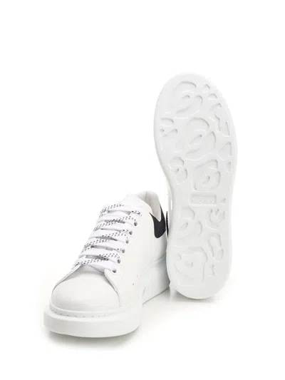 Alexander Mcqueen Oversize Sneakers In White And Beige Calf Leather In White