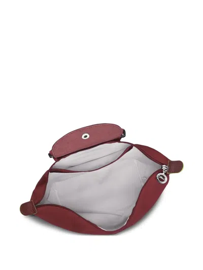 Longchamp Pomegranate-coloured M Le Pliage Green Backpack In Red