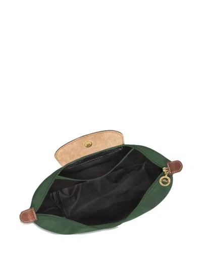 Longchamp Backpack With Adjustable Straps And Buckle Detail In Green