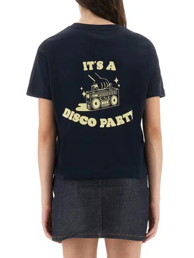 Apc A.p.c. Body Disco Crewneck T-shirt In Black