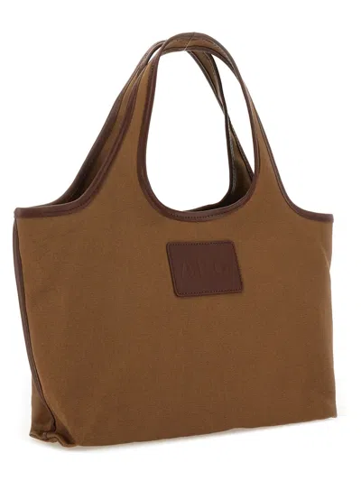 Apc A.p.c. Beige Cotton Handbags In Brown