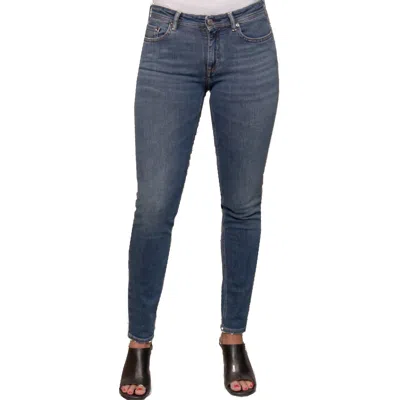 Acne Studios Blå Konst Climb Mid Blue Cotton Denim Jeans In Blue