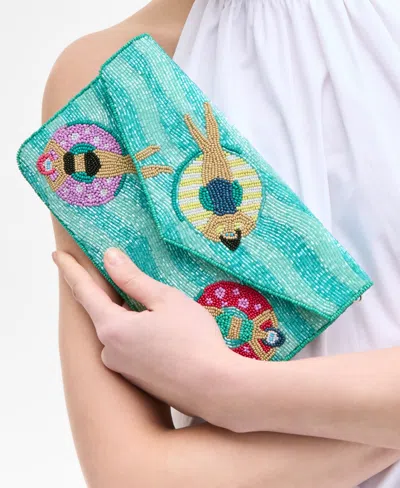 On 34th Hand Beaded Envelope Clutch, Exclusively At Macy's In Blue