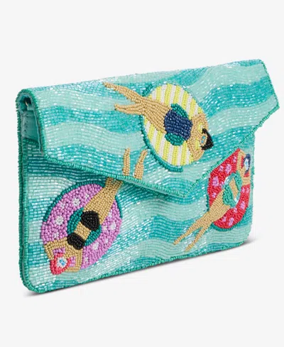 On 34th Hand Beaded Envelope Clutch, Exclusively At Macy's In Blue