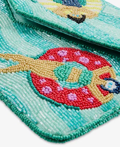 On 34th Hand Beaded Envelope Clutch, Exclusively At Macy's In Blue