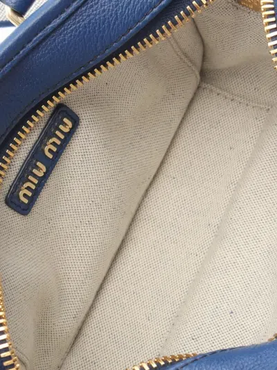 Pre-owned Miu Miu 2010s Arcadie Two-way Handbag In Blue