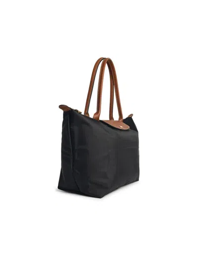 Longchamp 'm Le Pliage Original' Black Recycled Canvas Shoulder Bag