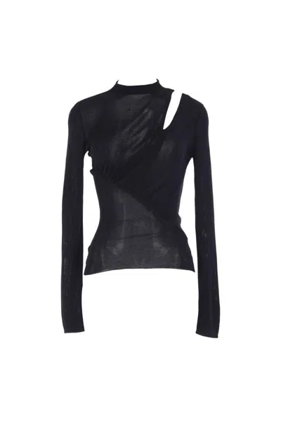 Self-portrait Self Portrait Women Cut Out Knit Top In Black