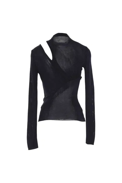 Self-portrait Self Portrait Women Cut Out Knit Top In Black