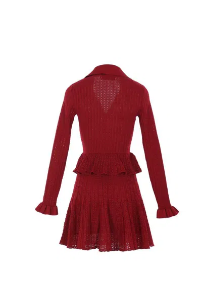 Self-portrait Dresses In Red