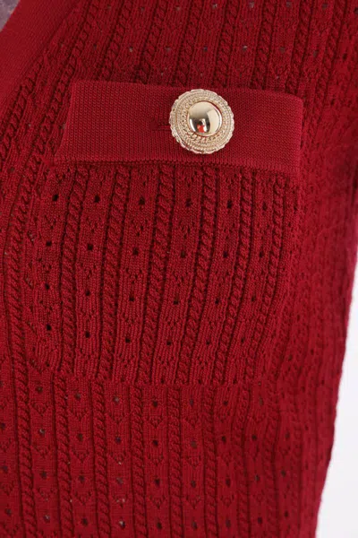 Self-portrait Dresses In Red