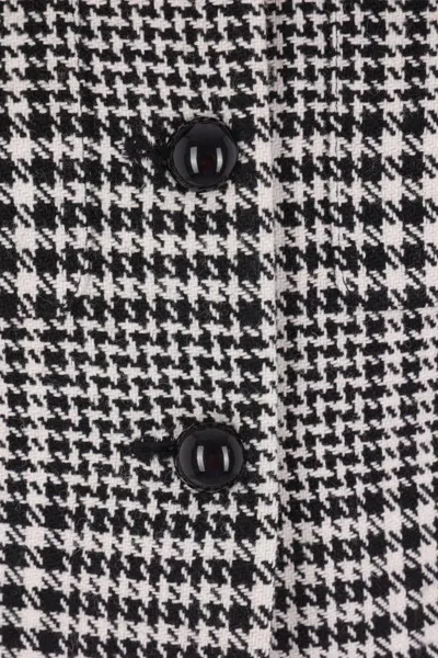 Self-portrait Wool Houndstooth Tailored Jacket Jackets Multicolor In Gray