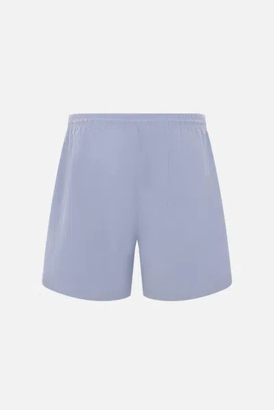 Brunello Cucinelli Nylon Swimsuit With Logo Embroidery In Blue