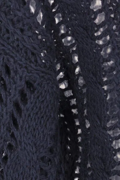 Brunello Cucinelli Open-knit Sweater In Gray