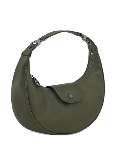 Longchamp Shoulder Bag With Adjustable Strap And Curved Shape In Brown