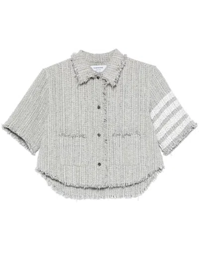 Thom Browne Shirt Cotton Blend Frayed Edges
