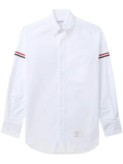 Thom Browne Armband Oxford Shirt White In White