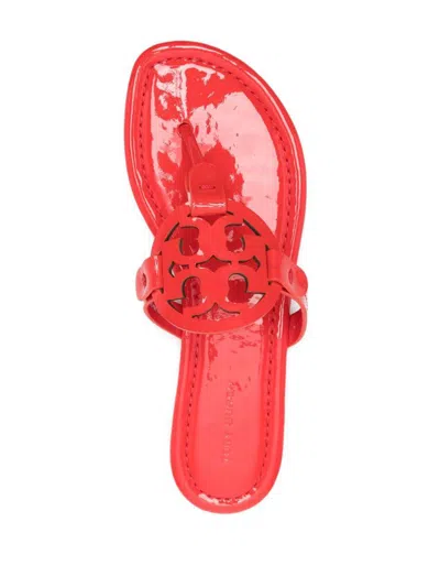 Tory Burch Leather Thong Sandals Featuring Cut-out Detail