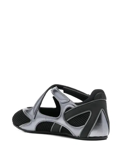 Attico Floor 01 Mesh And Leather Ballerinas Flat