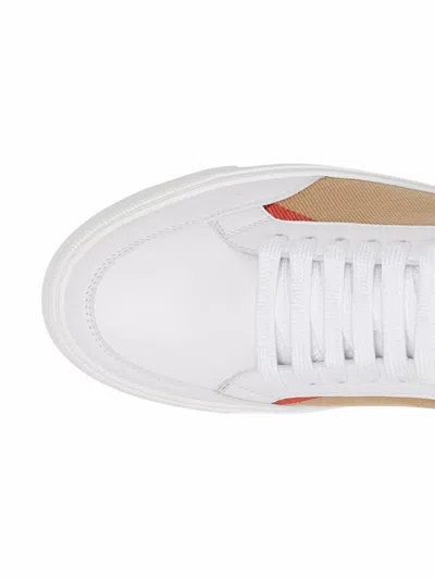 Burberry New Salmond Check Leather Sneakers