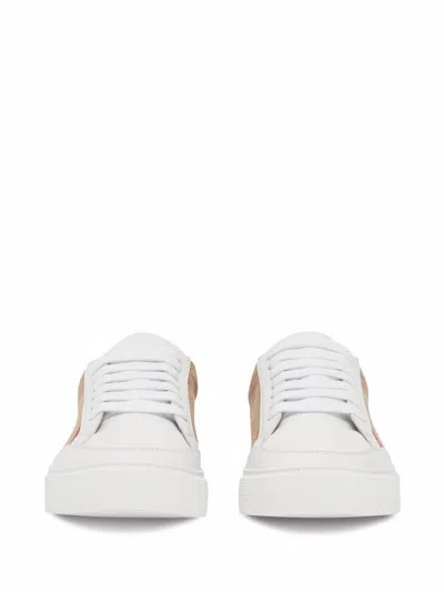 Burberry New Salmond Check Leather Sneakers