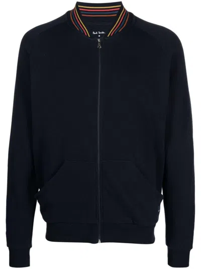 Paul Smith Signature Stripe Cotton Sweatshirt In Black