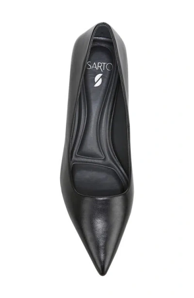Sarto By Franco Sarto Diva Kitten Heel Pointed Toe Pump In Black