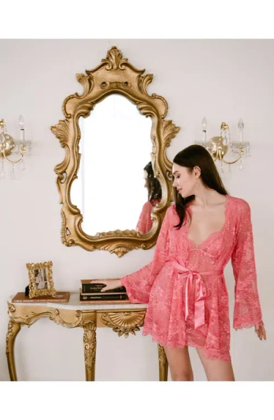 In Bloom By Jonquil Leilani Lace Wrap Eilani Wrapper In Pink