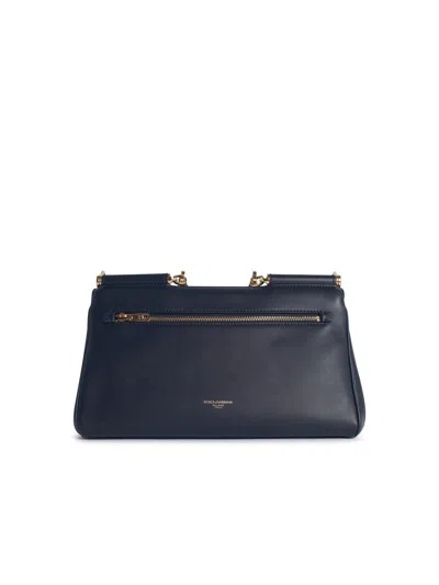 Dolce & Gabbana 'my Sicily' Plongé Calf Leather Handbag In Black