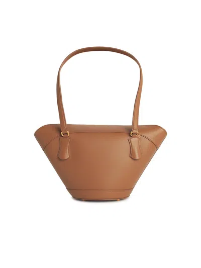 Dolce & Gabbana Caramel-color Leather Coffa Capri Bag In Brown