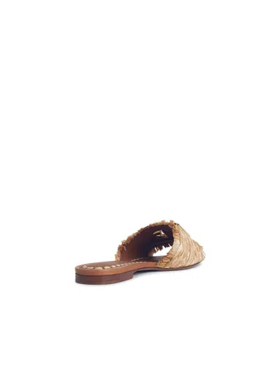 Dolce & Gabbana Rafia Braided Slipper In Brown