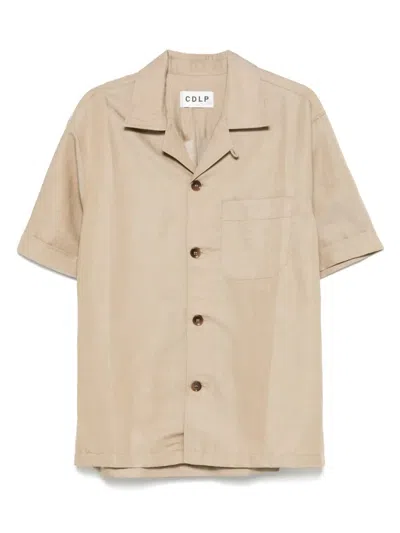 Cdlp Camp-collar Shirt In Gray