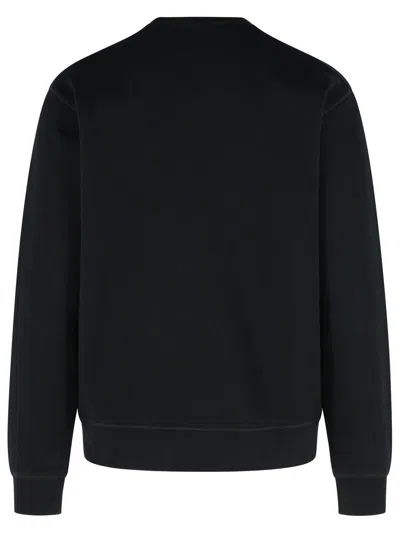 Dsquared2 Sweatshirt With Logo And Velvet Finish In Black