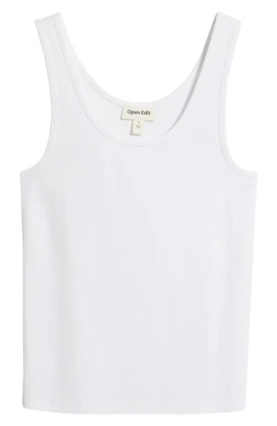 Open Edit Rib Tank In White