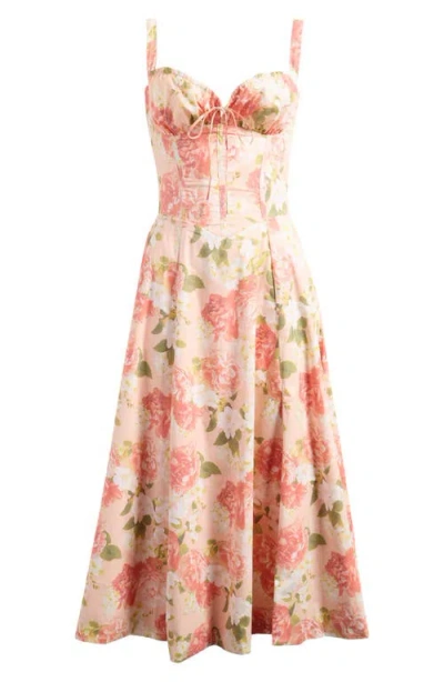 white christmas dresses Joyfolie Girls Lezah Petticoat Prom Maxi Boho Dress in Lilac Ditsy Floral, Size 3