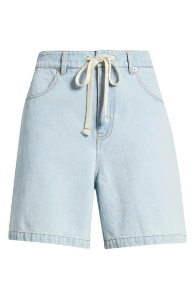 Wayf Rowan Denim Drawstring Shorts In Blue