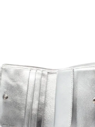 Pre-owned Miu Miu 2020s Matelassé Bi-fold Wallet