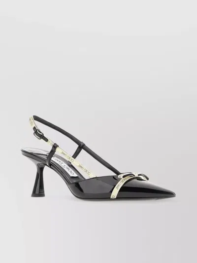 Jimmy Choo Leather Camila Pumps Glossy Finish In Black