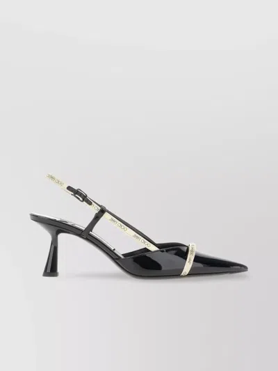 Jimmy Choo Leather Camila Pumps Glossy Finish In Black