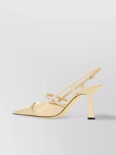 Jimmy Choo Danica Slingback Pointed-toe Heeled Pumps In Neutral