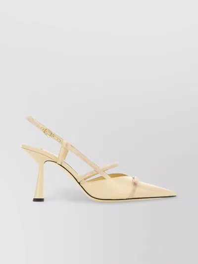 Jimmy Choo Danica Slingback Pointed-toe Heeled Pumps In Neutral