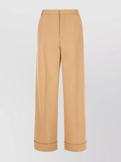 Valentino Camel-coloured Wool Trousers