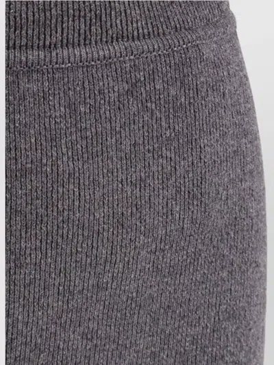 Tom Ford Ribbed Cashmere Midi Pencil Skirt In Gray